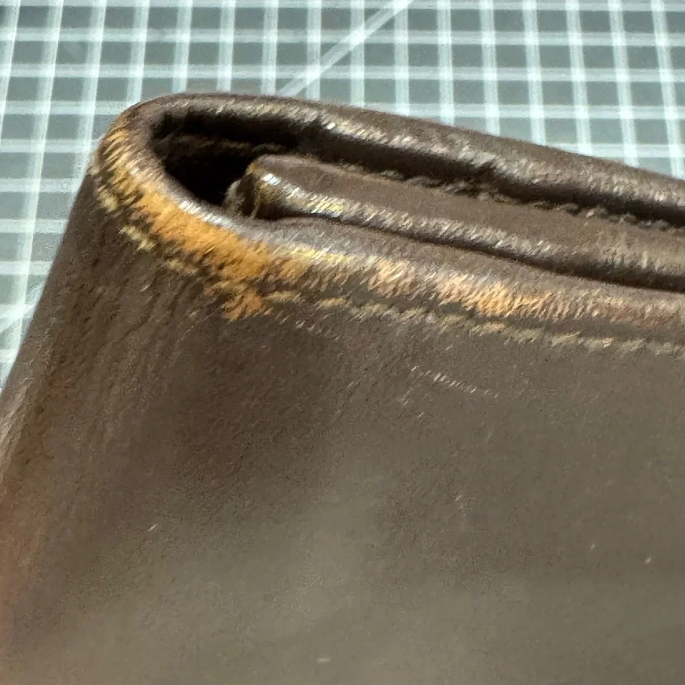 Bally‎ Switzerland Mens Brown Leather Long Bifold Wallet Stripe Detail Vintage